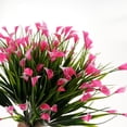 thumbnail image 3 of 4 Piezas Flores Artificiales de Plástico Hierba Planta Hogar Boda Jardín Decoración Rosado, 3 of 9