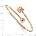 thumbnail image 2 of White Stainless Steel Polished Rose IP-plated Bangle, 2 of 2