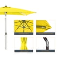 thumbnail image 3 of ACEGOSES LED Outdoor Patio 6x9ft Deck Solar Light Market Umbrella, Outside Table Umbrellas With Polyester canopy,Yellow, 3 of 5