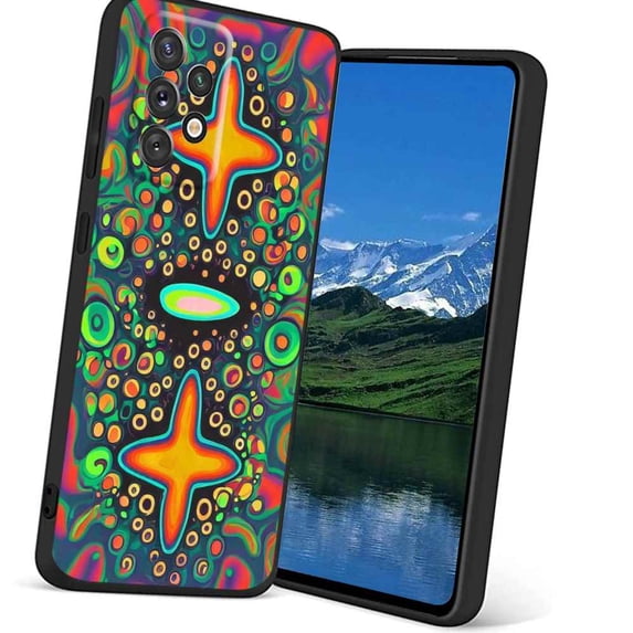 Compatible with Samsung Galaxy A52 5G Phone Case, Abstract-Psychedelia-Hippie-22 Case Silicone Protective for Teen Girl Boy Case for Samsung Galaxy A52 5G
