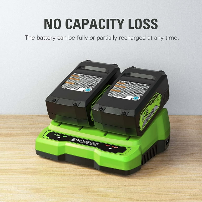 Greenworks 24V 4.0Ah USB Battery (2-Pack) and Dual Port Rapid Charger Combo  Kit (Genuine Greenworks Parts)