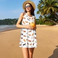 thumbnail image 3 of Balery Horses Vestidos de verano para mujer con estampado: vestido holgado sin mangas, vestido playero informal y cómodo para días calurosos., 3 of 7