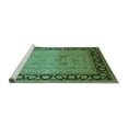 thumbnail image 2 of Ahgly Company Machine Washable Indoor Rectangle Oriental Turquoise Blue Industrial Area Rugs, 6' x 9', 2 of 4