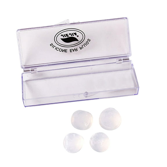 HORIALENCE 2 Pair Reusable Silicone Ear Plugs for Swimming and Diving Activities