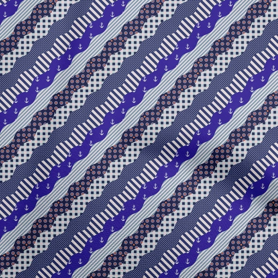 oneOone Velvet Royal Blue Fabric Patchwork Quilting Supplies Print Sewing Fabric By The Yard 58 Inch Wide