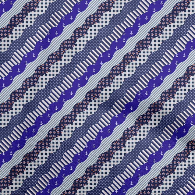 oneOone Cotton Poplin Royal Blue Fabric Patchwork Craft Projects Decor Fabric Printed By The Yard 56 Inch Wide