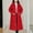 Red Coats for Winter, variant on Women's Thickened Hooded Long Puffer Jacket Long Sleeve Solid Color Windbreaker Coats Warm Winter Fashion Clothes with Pockets Red M