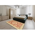 thumbnail image 4 of Ahgly Company Indoor Square Abstract Mustard Yellow Abstract Area Rugs, 6' Square, 4 of 6