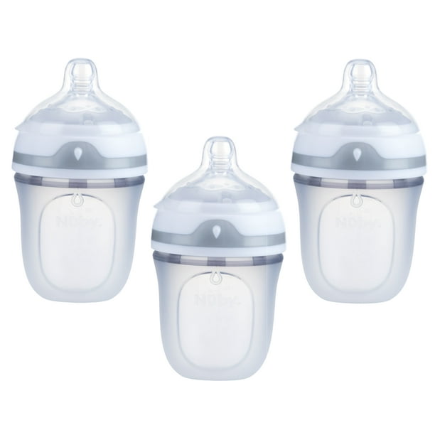 Nuby 5oz Comfort Silicone First Bottle 3pk