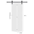 thumbnail image 2 of Door Handles Modern flat panel bi-fold door 28 in. x 80 in. MDF White Barn Sliding Door With Hardware kit,Door Locks, 2 of 6