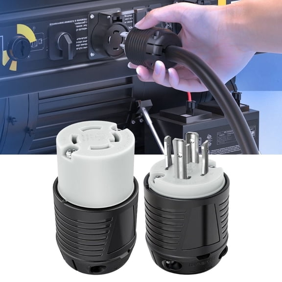 Nilight 30A Male Female Locking Plug and Connector Generator Twist Lock Plug Adapter 125/250V ETL Listed Industrial Grade Heavy Duty for RV Camper Trailer
