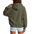 thumbnail image 6 of LUVDA Women's Full Zip Hoodie Jacket Long Sleeve Utility Pocket Casual Fall Sweatshirt Outerwear, 6 of 8