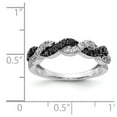 thumbnail image 5 of 14k White Gold Black/White Diamond Twist Ring RM5692, 5 of 5