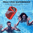 thumbnail image 5 of Bluetooth Speaker, 24H Playtime Portable Wireless Bluetooth 5.0 Speaker with Stereo Bass, up to 100 ft Bluetooth Range, IPX7 Waterproof Mini Bluetooth Speaker, 5 of 6