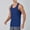 Navy, variant on Brondbend Undershirt Tank Top for Men Sleeveless Crewneck Solid Color Blouse Summer Fashion Loose Fit Fitness Sports Tops Black L