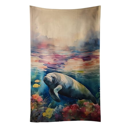 Carolines Treasures DAC2813KTWL 25 x 15 in. Manatee Kitchen Towel