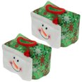 thumbnail image 3 of 2pcs Cajas de tejidos domésticos de Navidad Contenedores de tejidos temáticos Decoración de escritorio, 3 of 5
