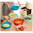 thumbnail image 4 of Reusable Round Silicone Air-Fryer Liner, 7.5-Inch Non-Stick Tray for 3-5 Qt Baskets, Heat-Resistant Mat for Oven Steamer Microwave, Oil-Proof Baking Accessory for Quick Cleanup, , Silicone Disk *1, 4 of 4