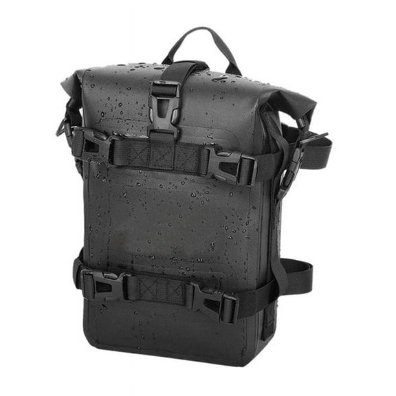Motorbike Rear Rack Trunk Storage Bag Waterproof Bumper Bag with Shoulder Strap Riding Tools,Cycling Backpack,1 * Motorbike Side Frame Bag,Black