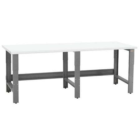 

30 x 96 x 30 to 36 in. Adjustable Height Roosevelt Workbenches with Formica Laminate Top Gray & White