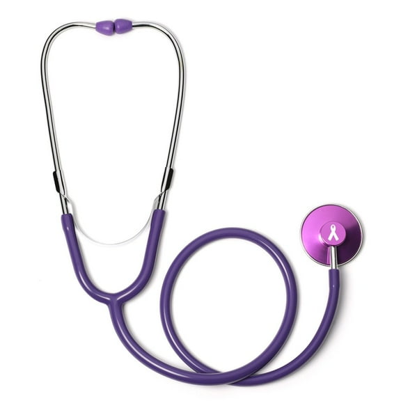 Cancer Awareness Ribbon Single Head Stethoscope (Purple)