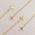 thumbnail image 5 of Simple Gold Star Pendant Necklaces for Women Sparkly Rhinestone Birthstone Lucky Four-point Stars Dangle Necklaces Prom Fashion Birthday Jewelry Gift, 5 of 12