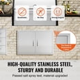 thumbnail image 4 of BBQ Access Door, 33W x 22H Inch Double Outdoor Kitchen Door, Stainless Steel Flush Mount Door, Wall Vertical Door with Handles, for BBQ Island, Grilling Station, Outside Cabinet, 4 of 7