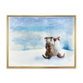thumbnail image 3 of Designart Dogs During Christmas Season Children's Art Floating Frame Wall Art, 3 of 4