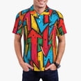 thumbnail image 1 of Fotbe Colorful Arrow Graffiti Pattern Camiseta Polo de Golf para Hombre con Estampado – Camisa Deportiva Transpirable con Cuello Abotonado-Large, 1 of 6
