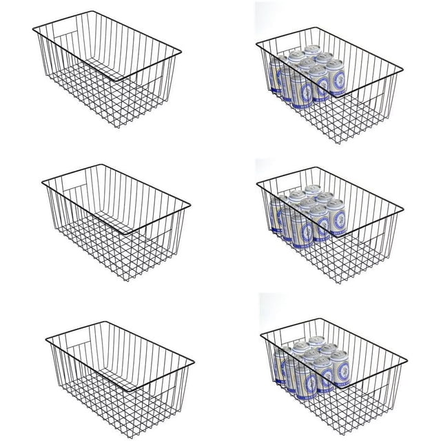 Upright Freezer Organizer Baskets for cu.ft Standup Freezer Settle freezer chaos and reduce food waste effectively Durable Fully Use Space Improve Air Circulate