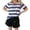 C-RD3366, variant on DHFJKG Womens Tops Striped Color Block Short Sleeve T Shirts Crewneck Casual Loose Fit Basic Tee Shirt Summer Stylish Tops