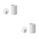 thumbnail image 4 of Inteprter Soporte para cepillo de para colgar en la pared, estante de almacenamiento para baño, organizador de de inodoro, blanco No.01 2piezas, 4 of 6