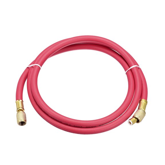 Uxcell 1.5m 1/4 SAE Thread 500PSI Refrigeration Tube Charging Hose Tube Red