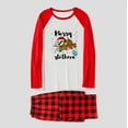 thumbnail image 4 of Lazy Sloth Family Christmas Pajamas, Red Plaid Matching Holiday Sleepwear with Pet Outfit, Cotton Blend, 4 of 7