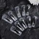 thumbnail image 3 of Uñas postizas encantadoras con forma de llama plateada y negra, cortas y usables, con cabeza cuadrada, cobertura total, uñas con acabado desmontable, 3 of 6