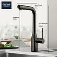 thumbnail image 4 of Grohe 30 271 Essence 1.75 GPM Single Hole Pull Out Kitchen Faucet - Silver, 4 of 4