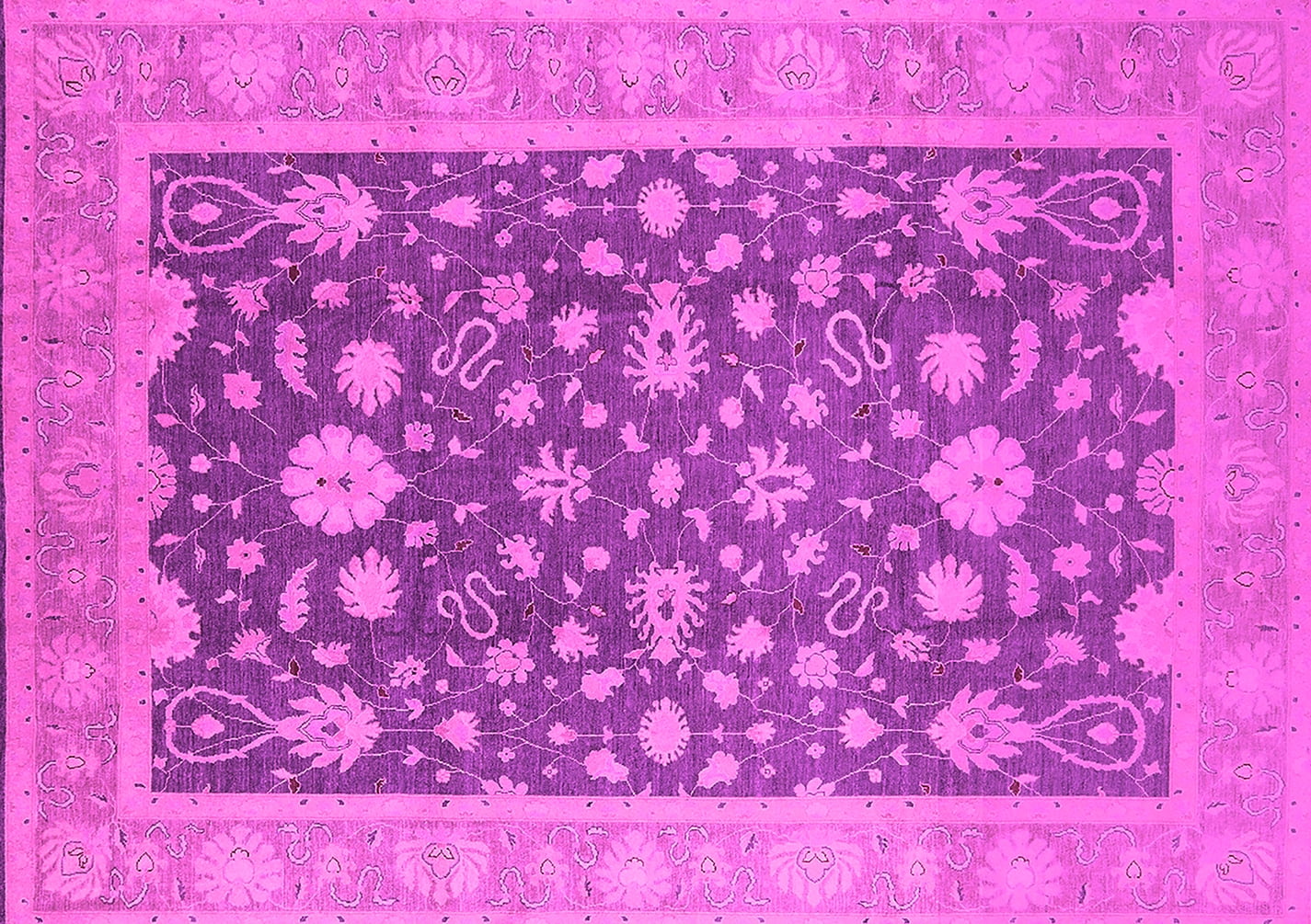 Ahgly Company Indoor Rectangle Oriental Pink Industrial Area Rugs, 2' x