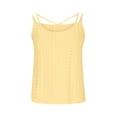 thumbnail image 4 of Pincandy Fashion Women Causal Embroidery Round Neck Sling Vest Sleeveless T-Shirt Summer Tops,Yellow,L, 4 of 6