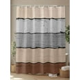thumbnail image 4 of Vintage Farmhouse Shower Curtain, Country Rustic Wood Textured Bathroom Decor Curtains Set with Hooks, Brown Tan Waterproof Fabric Home Accessories， 72 X 78 Inch Long, 4 of 6