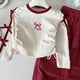 thumbnail image 4 of Conjunto de ropa de primavera para niños de 1 a 8 años, camiseta informal de manga larga con lazo, traje para niñas, Top y pantalones, conjunto de pantalones para chico de 2 uds., 4 of 6