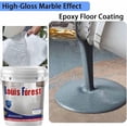 thumbnail image 5 of Epoxy Colored Sand Floor Paint, Epoxy Colored Sand Self Leveling Floor Paint, High Gloss Marble Effect Coating for Concrete, Waterproof, Non-slip, For Basement, Garage (sesame gray, 35oz(1k)), 5 of 8