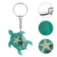 thumbnail image 2 of LEEYNEER Keychain Pendant Sea Turtle Key Keyring Beach Purse Bag Charms Decoration Keys Resin Car Handbag Creature Animal, 2 of 8