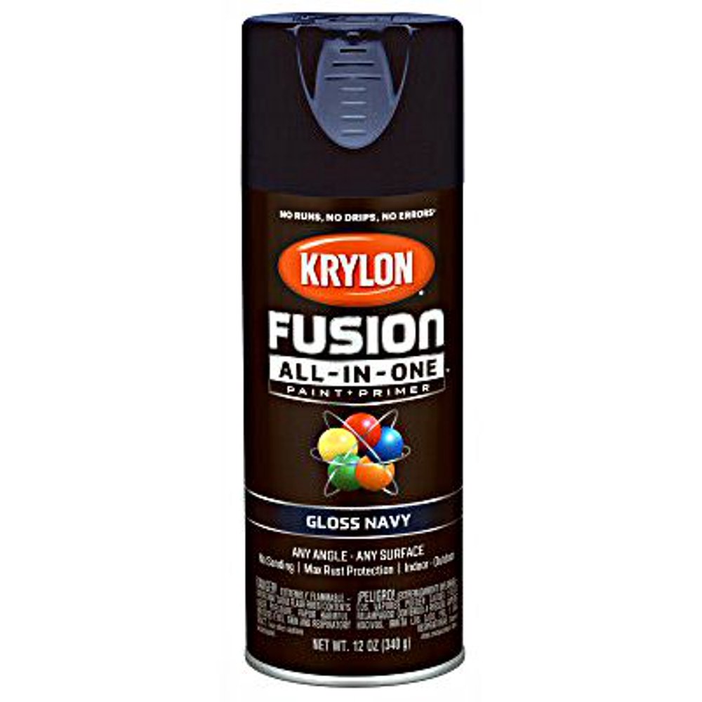 New Krylon K02714007 Fusion Spray Paint Gloss Navy 12 Ounce,1 Each