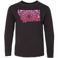 thumbnail image 3 of Inktastic Montana Silhouette Mandala Long Sleeve Youth T-Shirt, 3 of 5