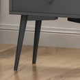 thumbnail image 3 of Noble House Kallyn Faux Wood Mid-Century Modern Side Table, Dark Gray, 3 of 10