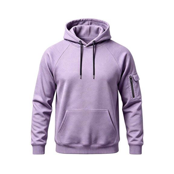 Chiccall Mens Fleece Hoodie Cargo Drawstring Long Sleeve Hooded Sweatshirts Casual Athletic Fashion Pullover with Zipper Pockets
