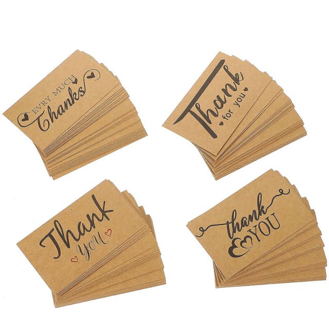 120Pcs Decorative Thank You Cards Shopping Costumer Thank Cards Thank You Cards