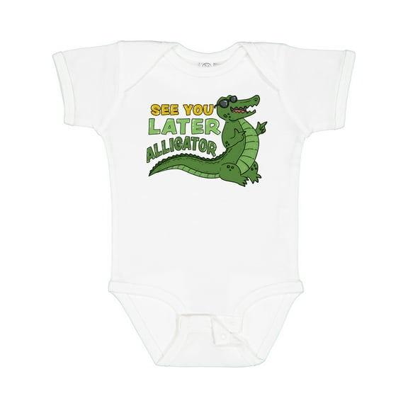 Inktastic See You Later Alligator with Black Sunglasses Boys or Girls Baby Bodysuit