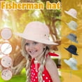 thumbnail image 6 of Huowey Baby Sun Hats Breathable Beach Hat Solid Sun Hat Adjustable Wide Brim Bucket Hats For Infant Toddler Fishing Hat,Pink,1-2 Y, 6 of 7