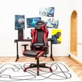 thumbnail image 3 of Gymax Gaming Chair Adjustable Swivel Racing Style Computer Office Chair Red, 3 of 10